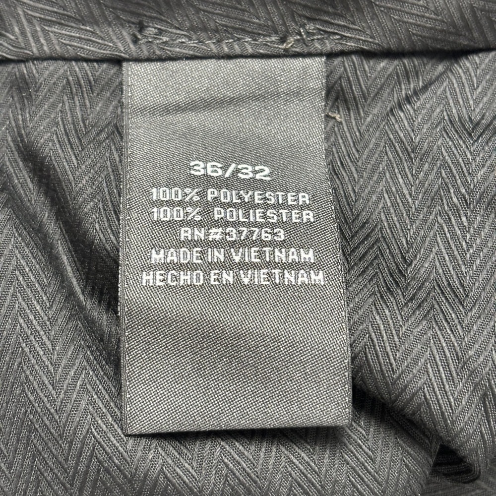 Perry Ellis Portfolio Mens 36x32 Taupe Brown Pleated Cuffed Dress Pants - Picture 7 of 12